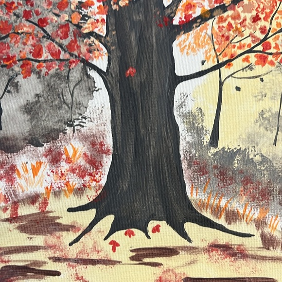 Fall tree . Hand painted - Picture 4 of 6